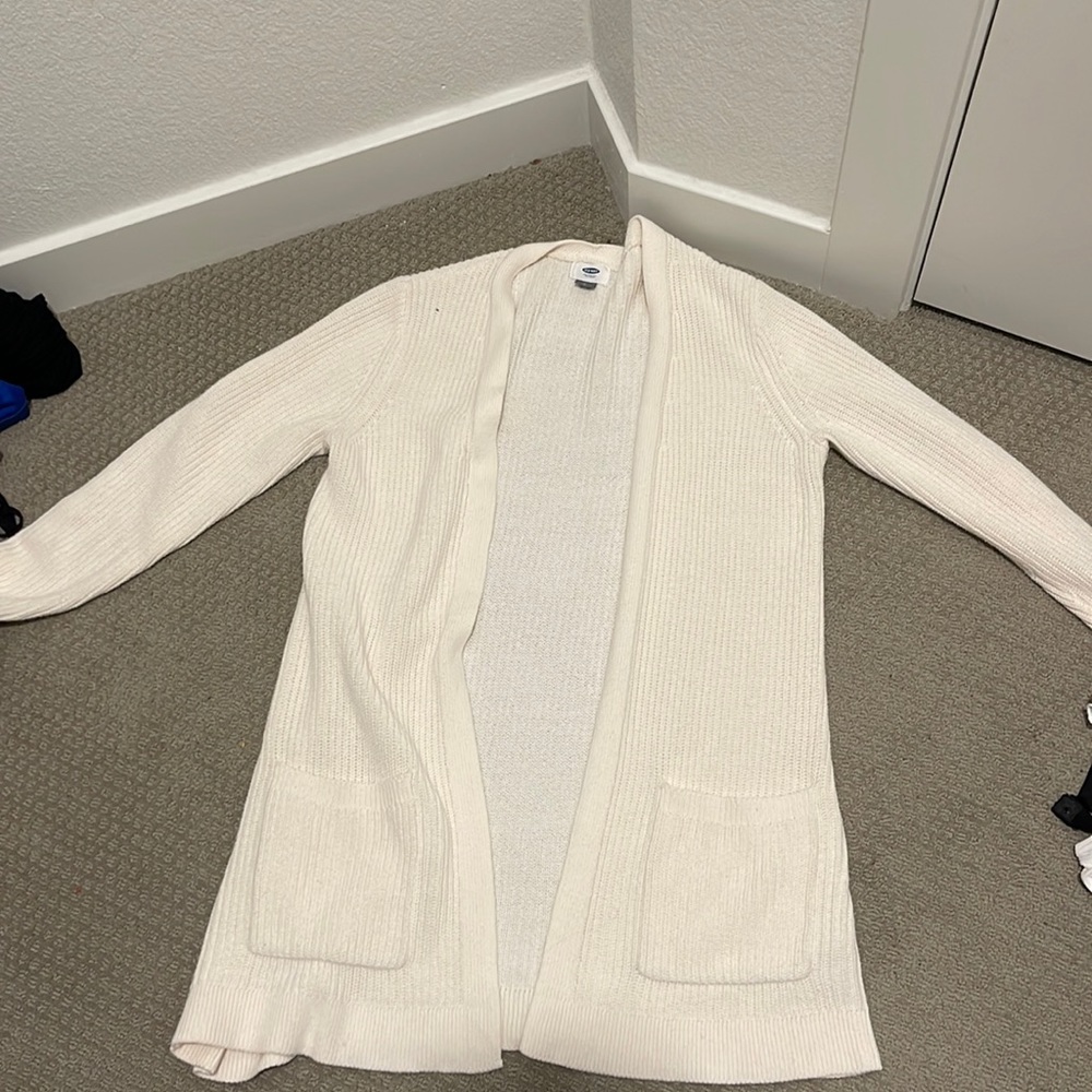 White Cardigan Sweater